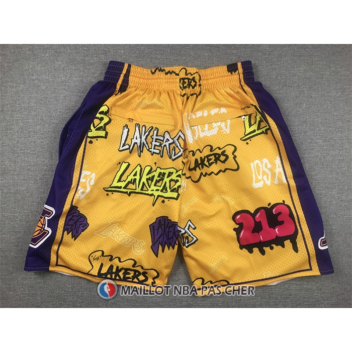 Short Los Angeles Lakers Slap Sticker Just Don Jaune